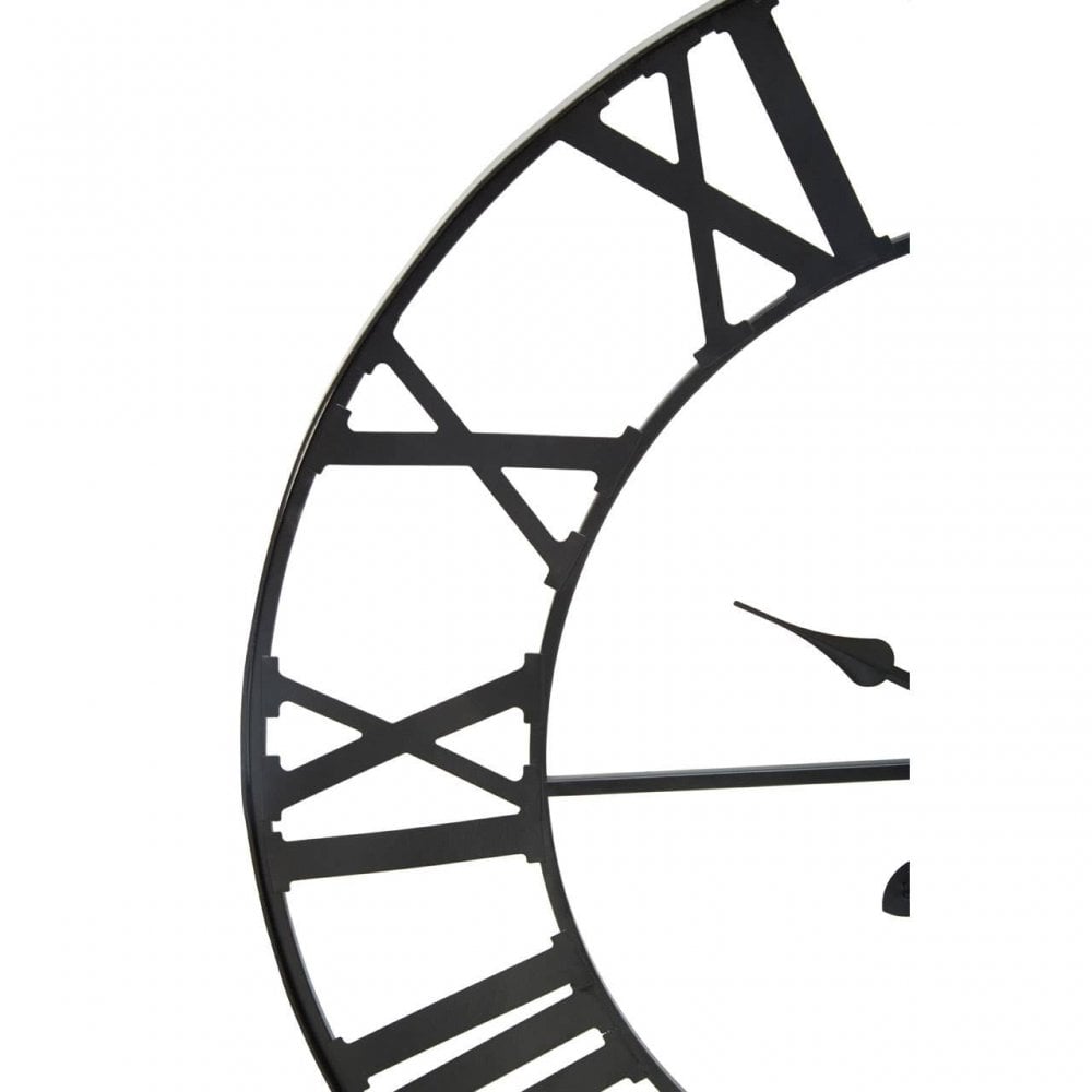 Genova Black Metal Wall Clock