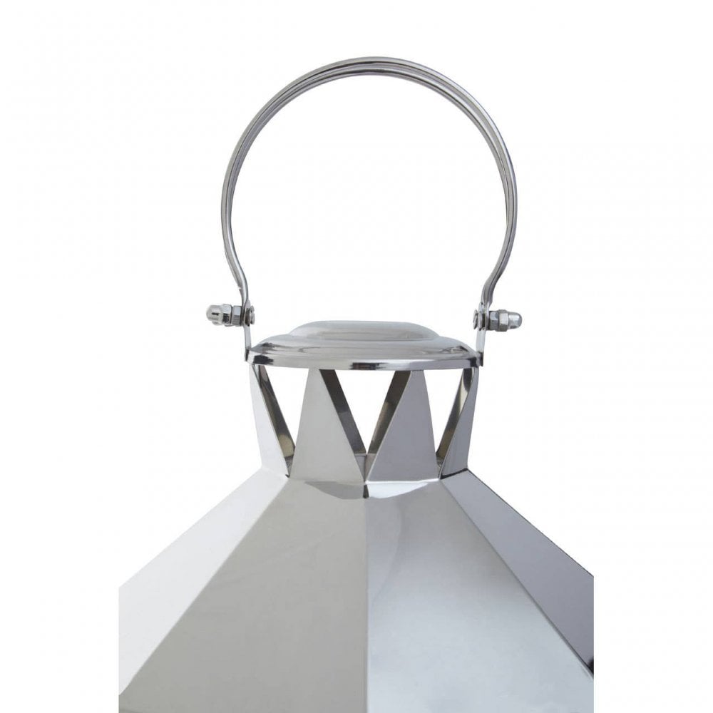 Herber Large Silver Steel Lantern