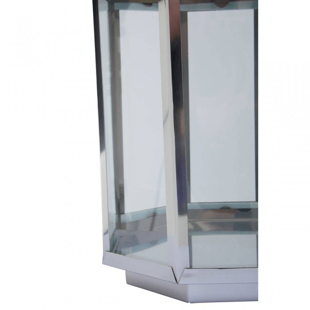 Herber Large Silver Steel Lantern