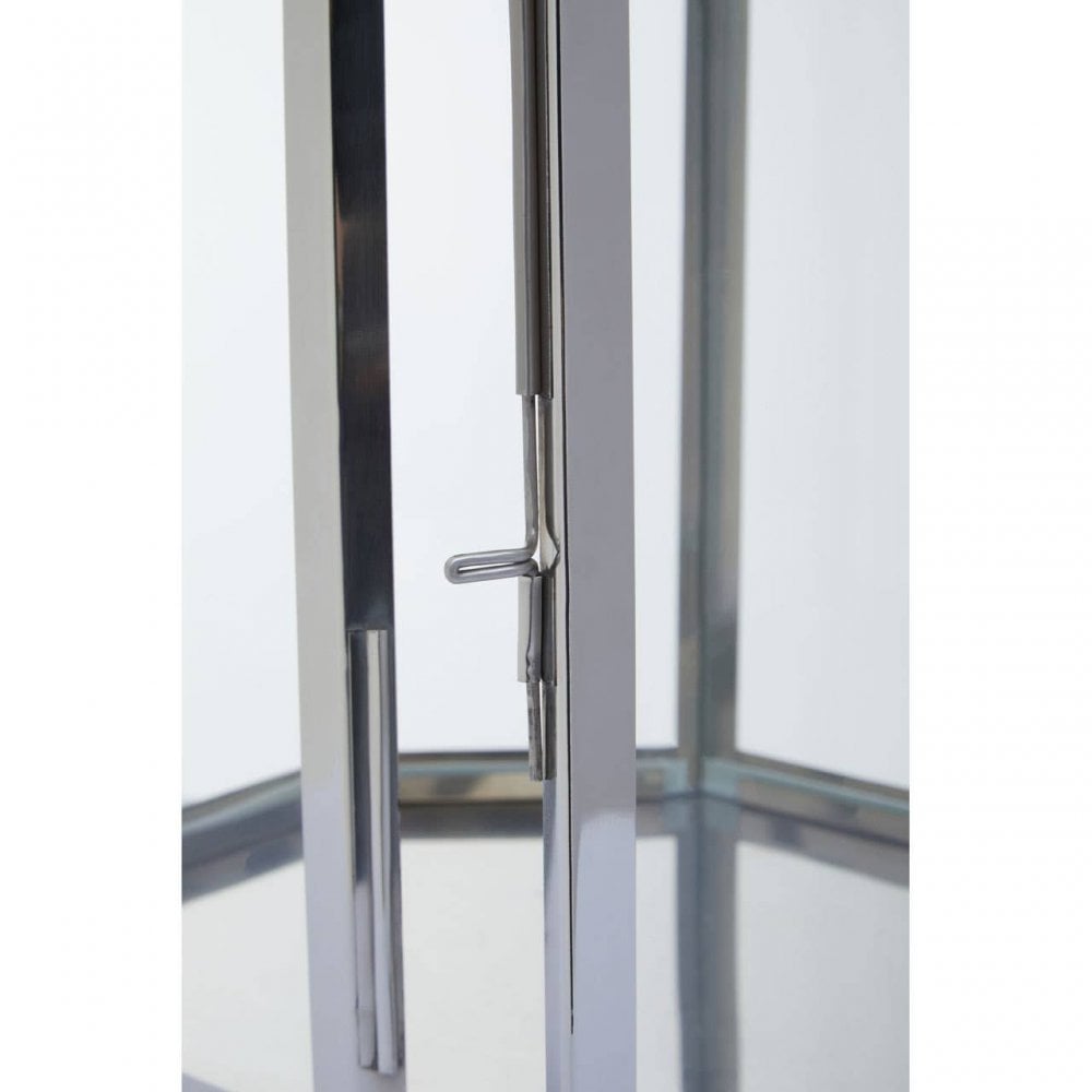 Herber Large Silver Steel Lantern