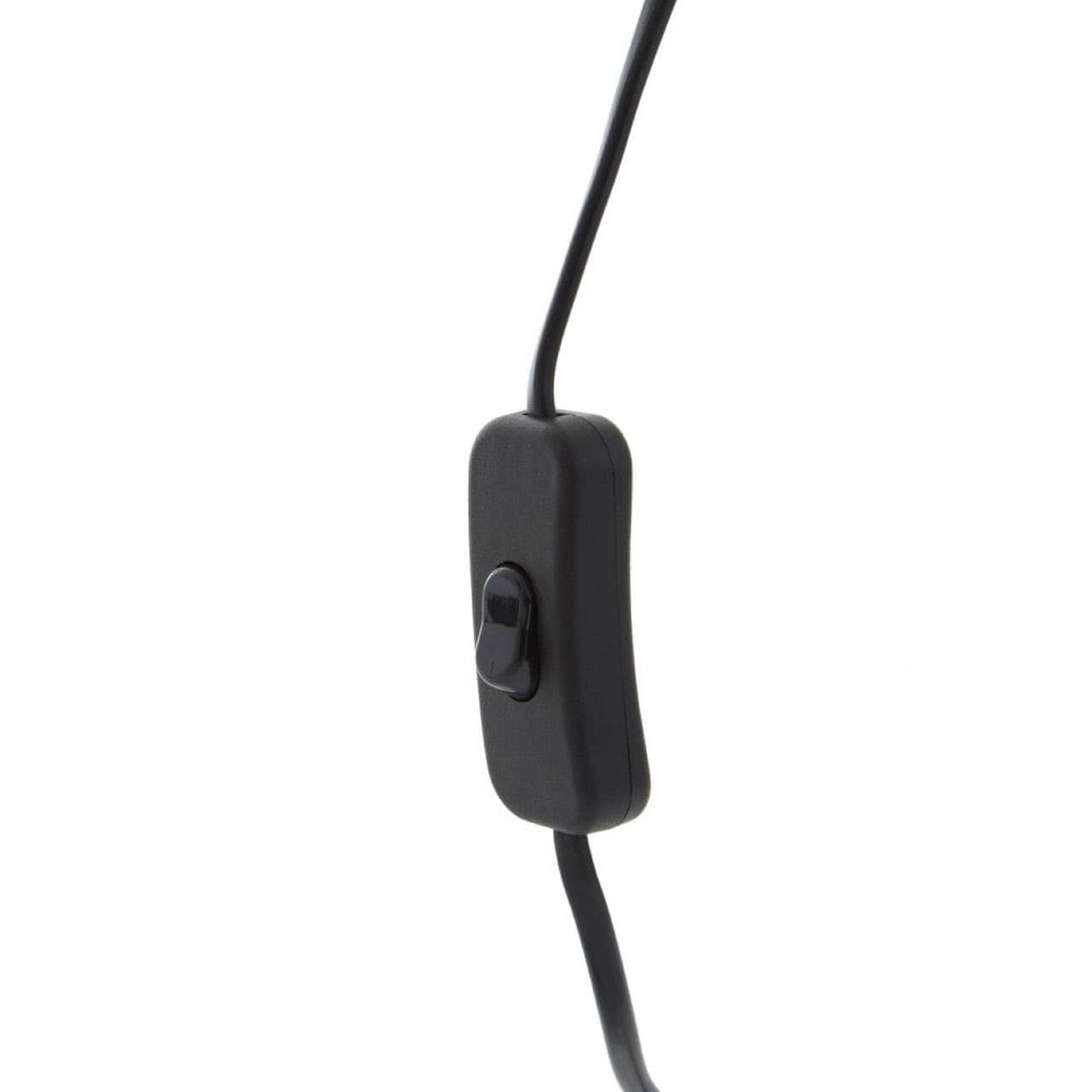 Ebony Table Lamp Chrome Base