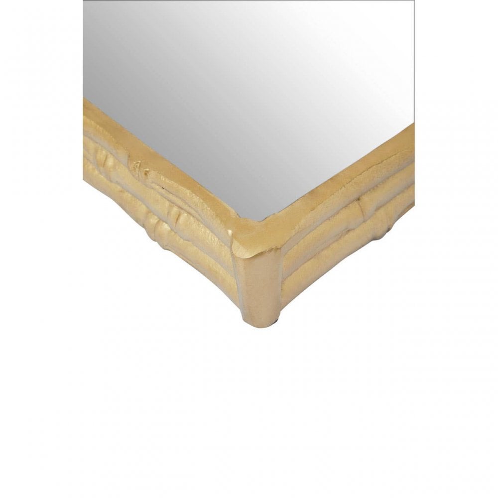 Hiba Gold Finish Mirrored Tray