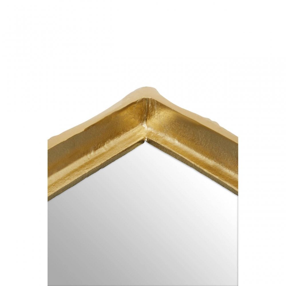 Hiba Gold Finish Mirrored Tray