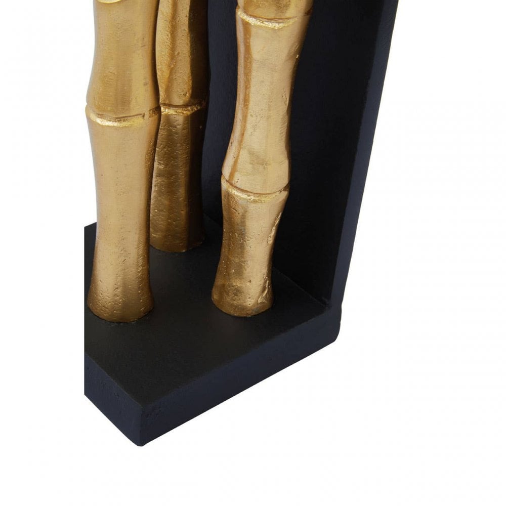 Hiba Set Of Two Gold Finish Bookends
