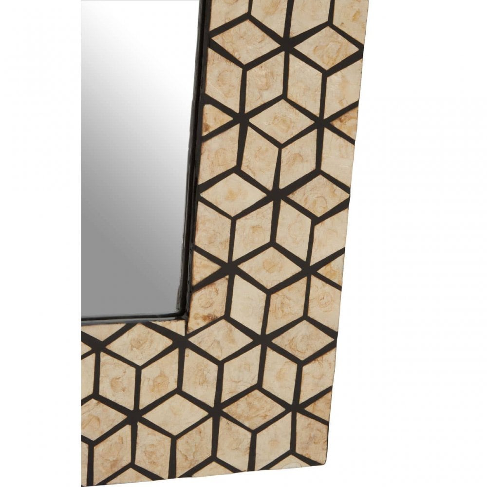 Palu Black And Gold Cm Cube Wall Mirror