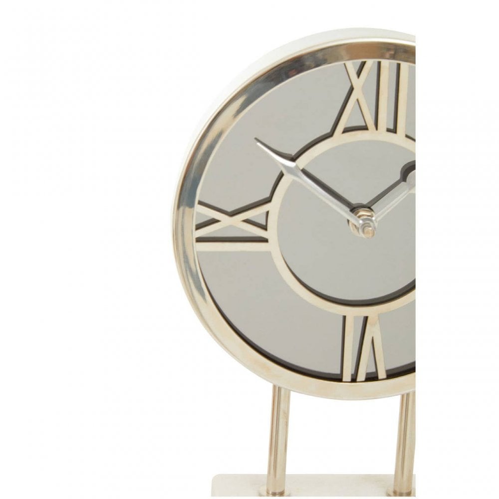 Mateo White Marble Base Clock