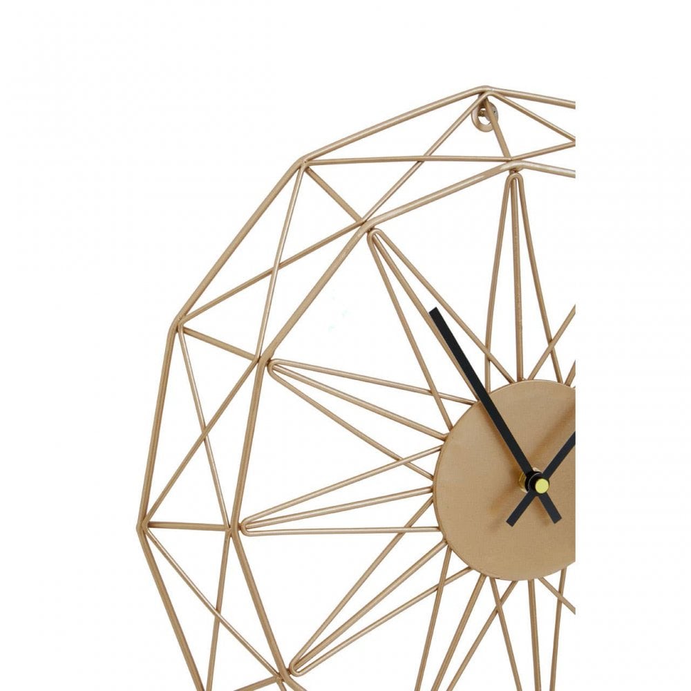 Genova Small Gold Metal Wall Clock