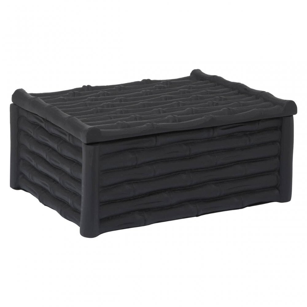 Hiba Large Black Finish Trinket Box