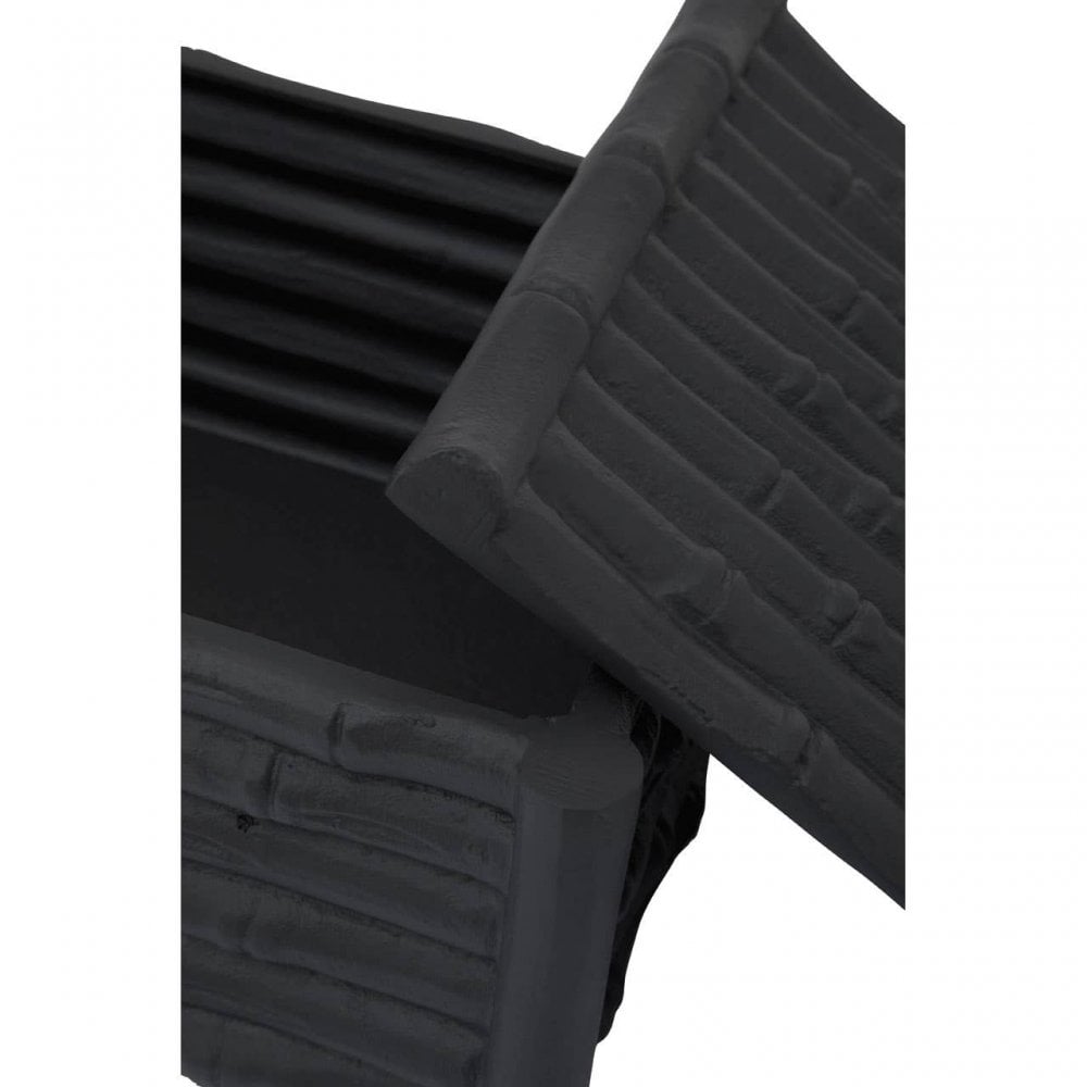 Hiba Large Black Finish Trinket Box