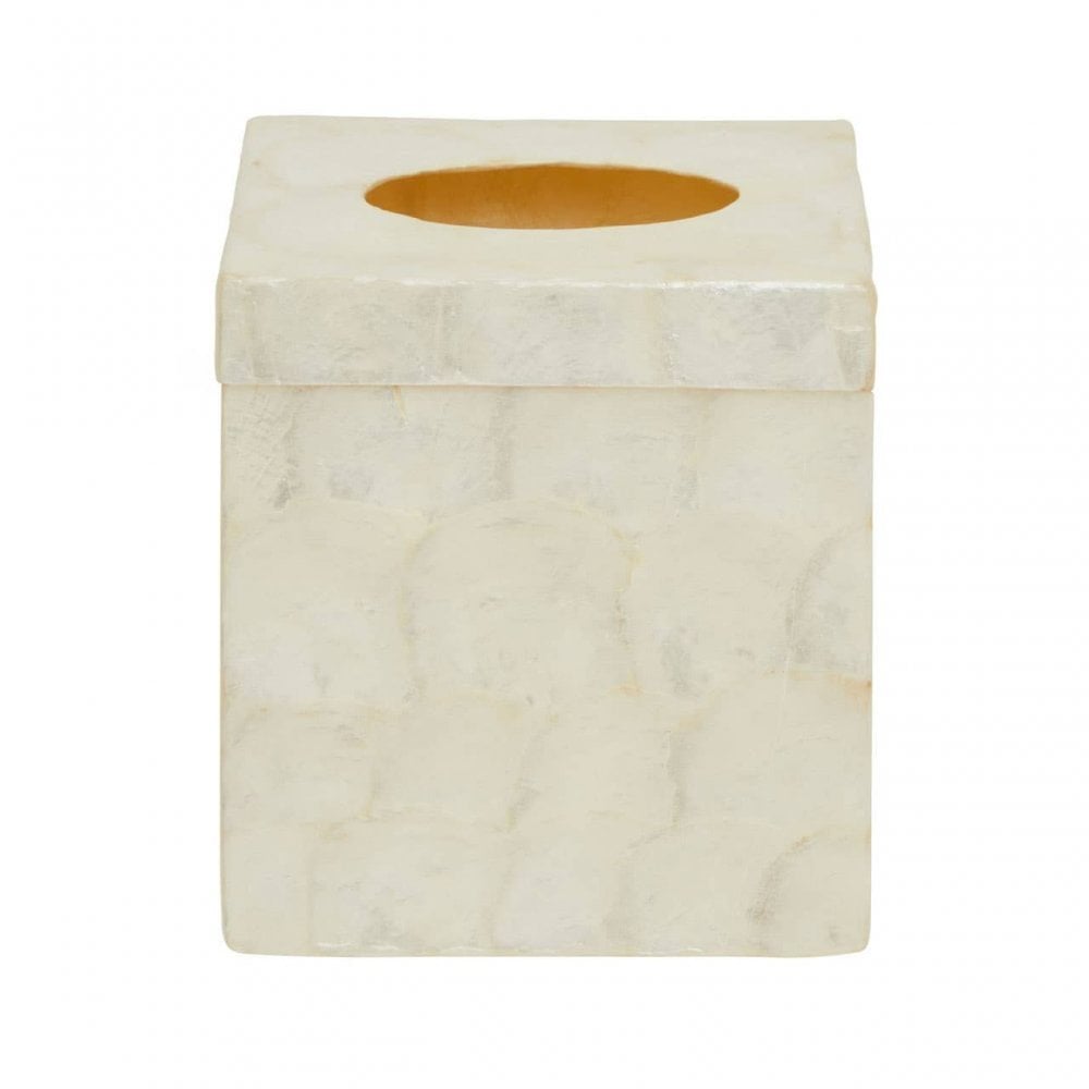 Palu White Square Tissue Box