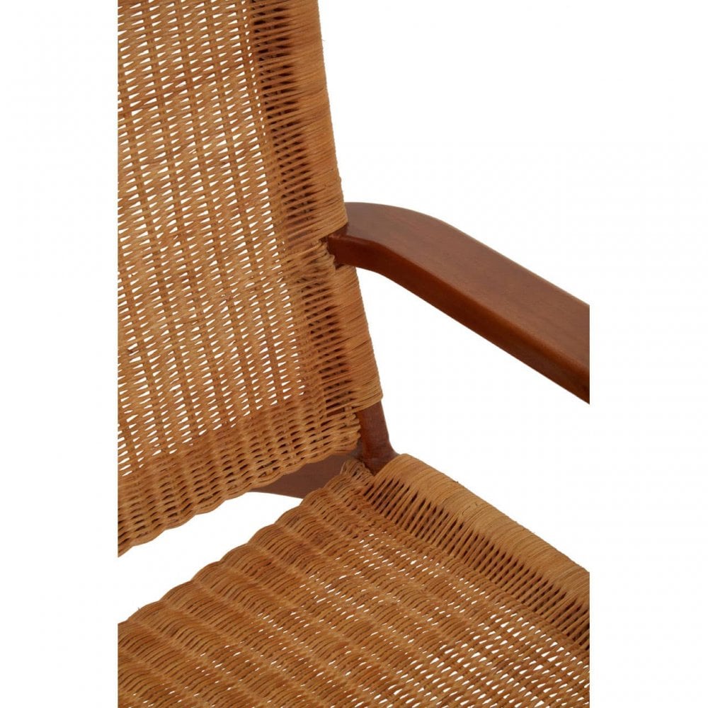 Java Woven Chair In Brown Natural Rattan