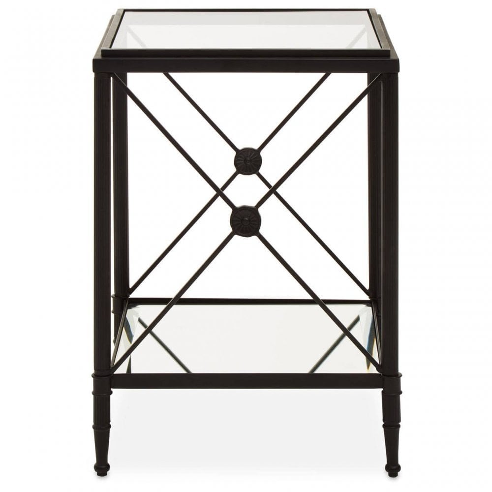 Axis Square Black Finish Side Table