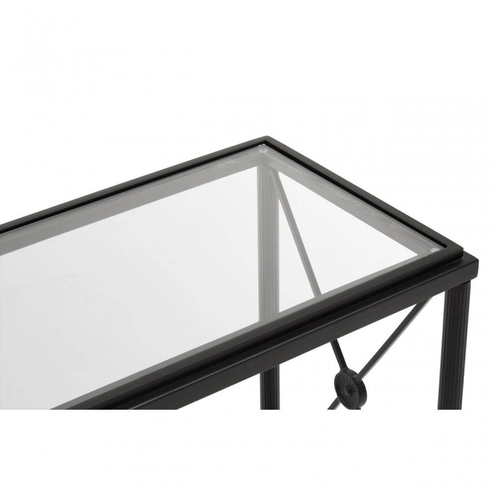 Axis Rectangular Black Finish Side Table