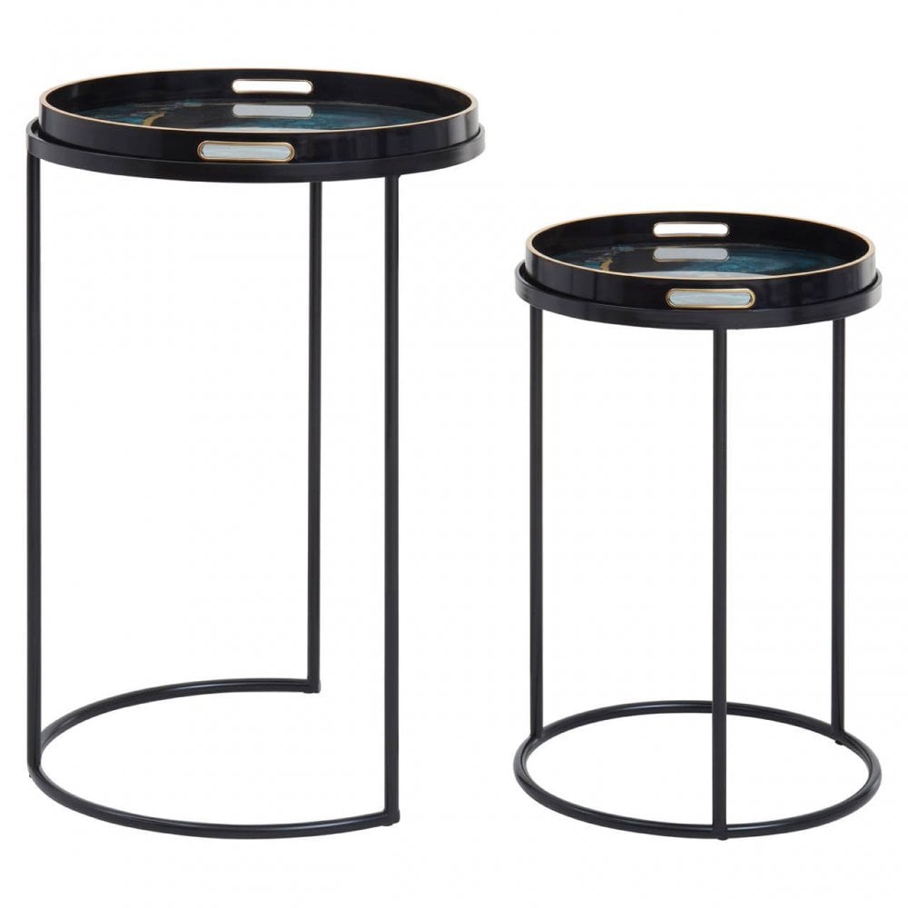 Celina Set Of Two Agate Nesting Tables