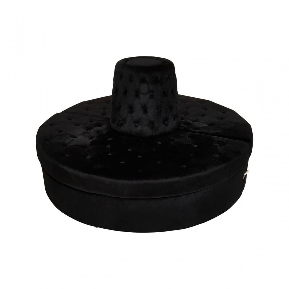 Hartford Black Tufted Round Sofa