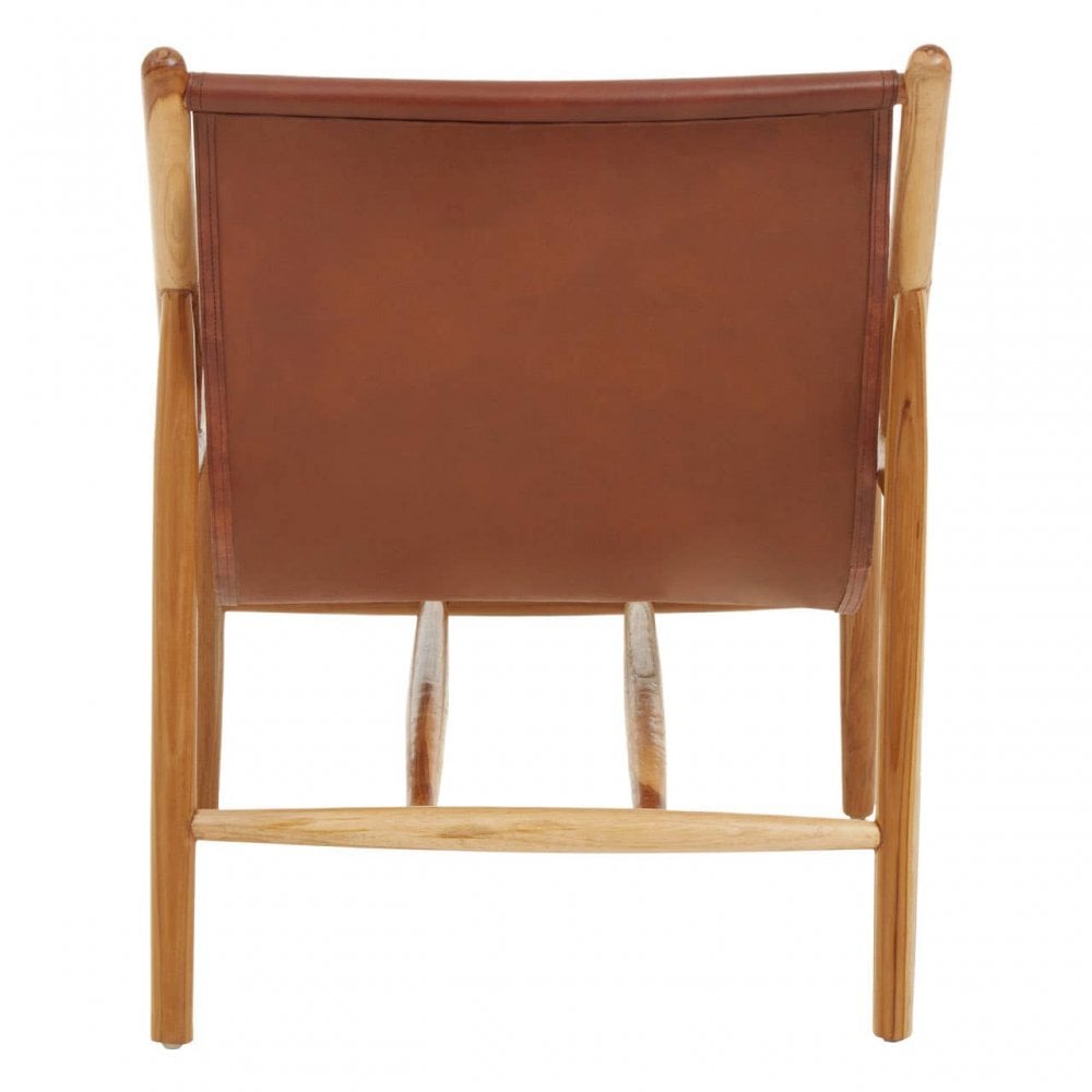 Kendari Antique Dark Brown Leather Chair