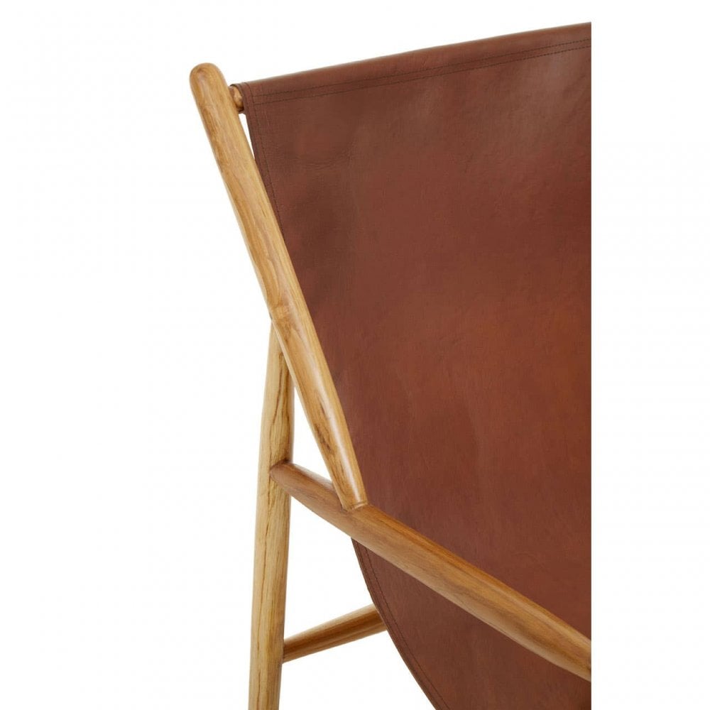 Kendari Antique Dark Brown Leather Chair