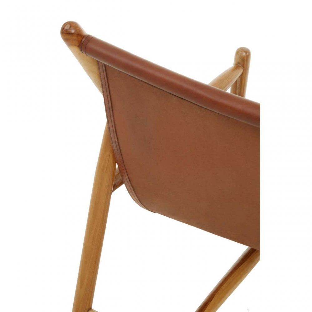 Kendari Antique Dark Brown Leather Chair