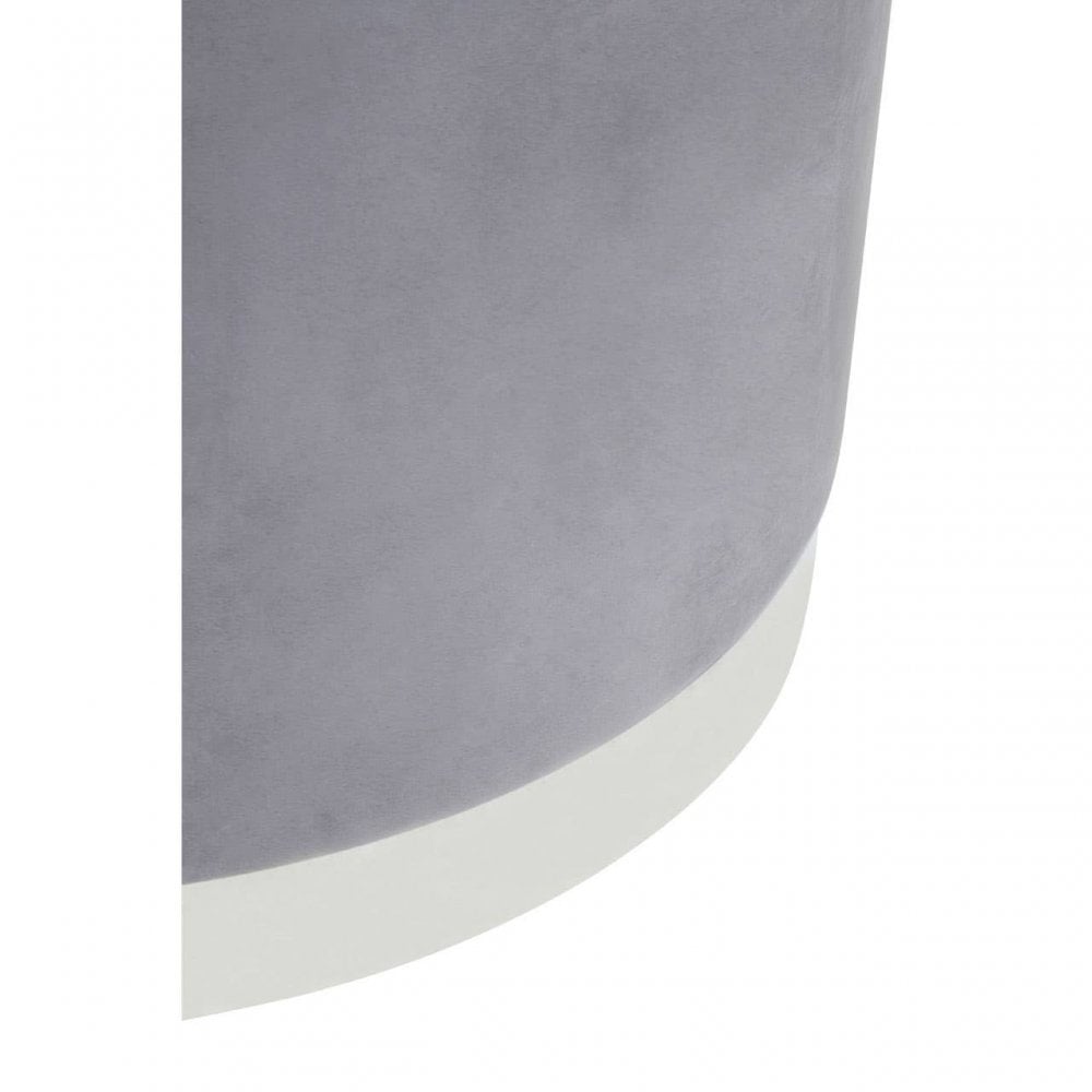 Hagen Grey And Silver Round Stool