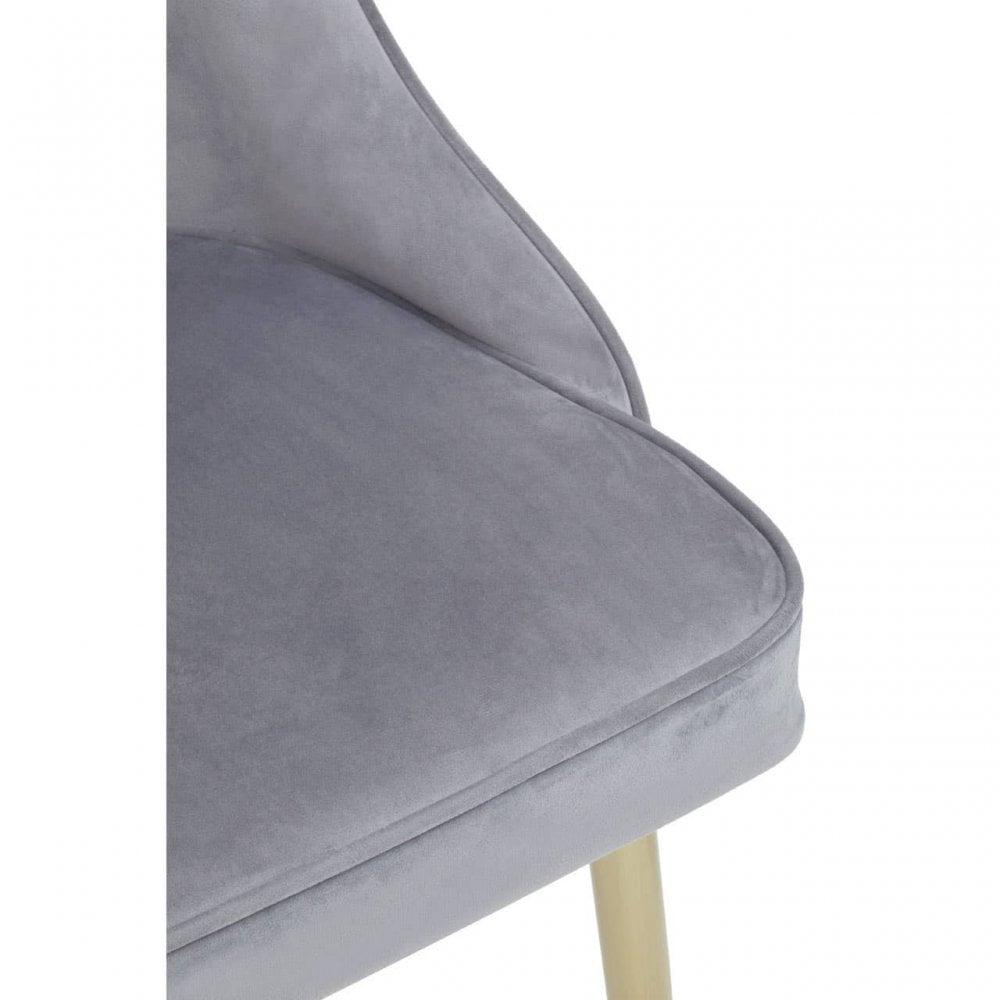 Demi Grey Velvet Dining Chair