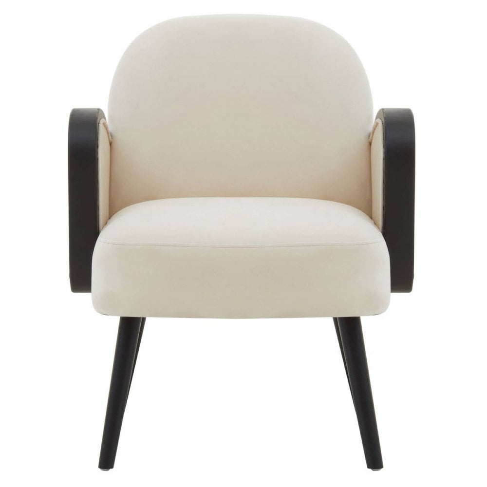 Hala Natural Velvet Armchair