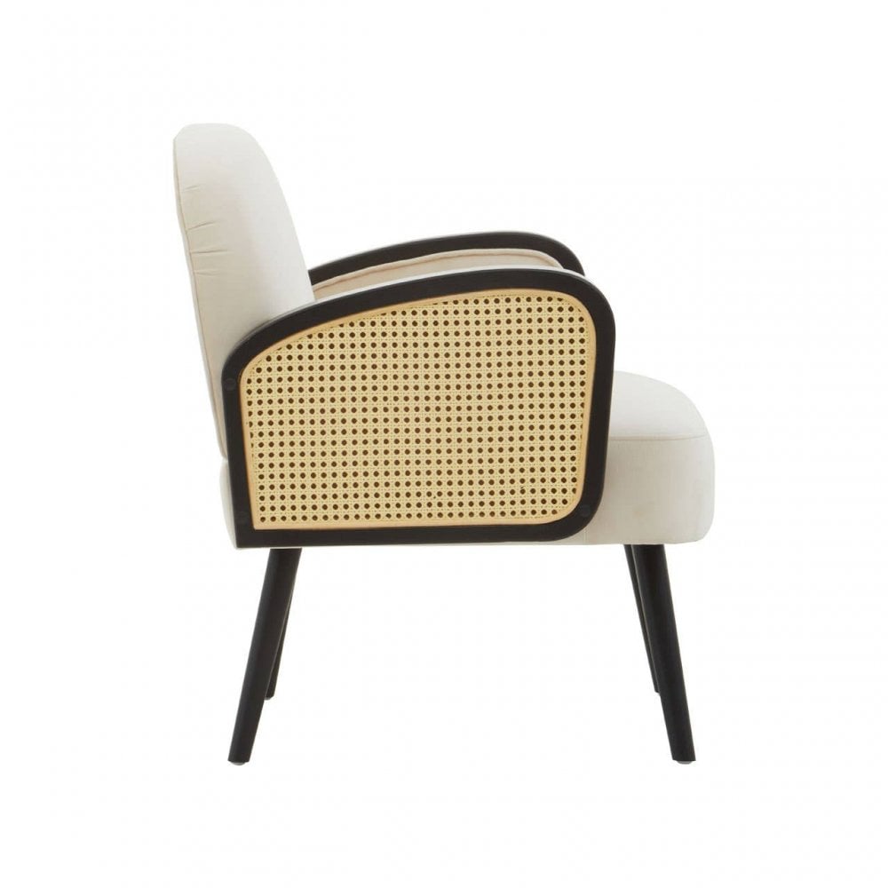 Hala Natural Velvet Armchair