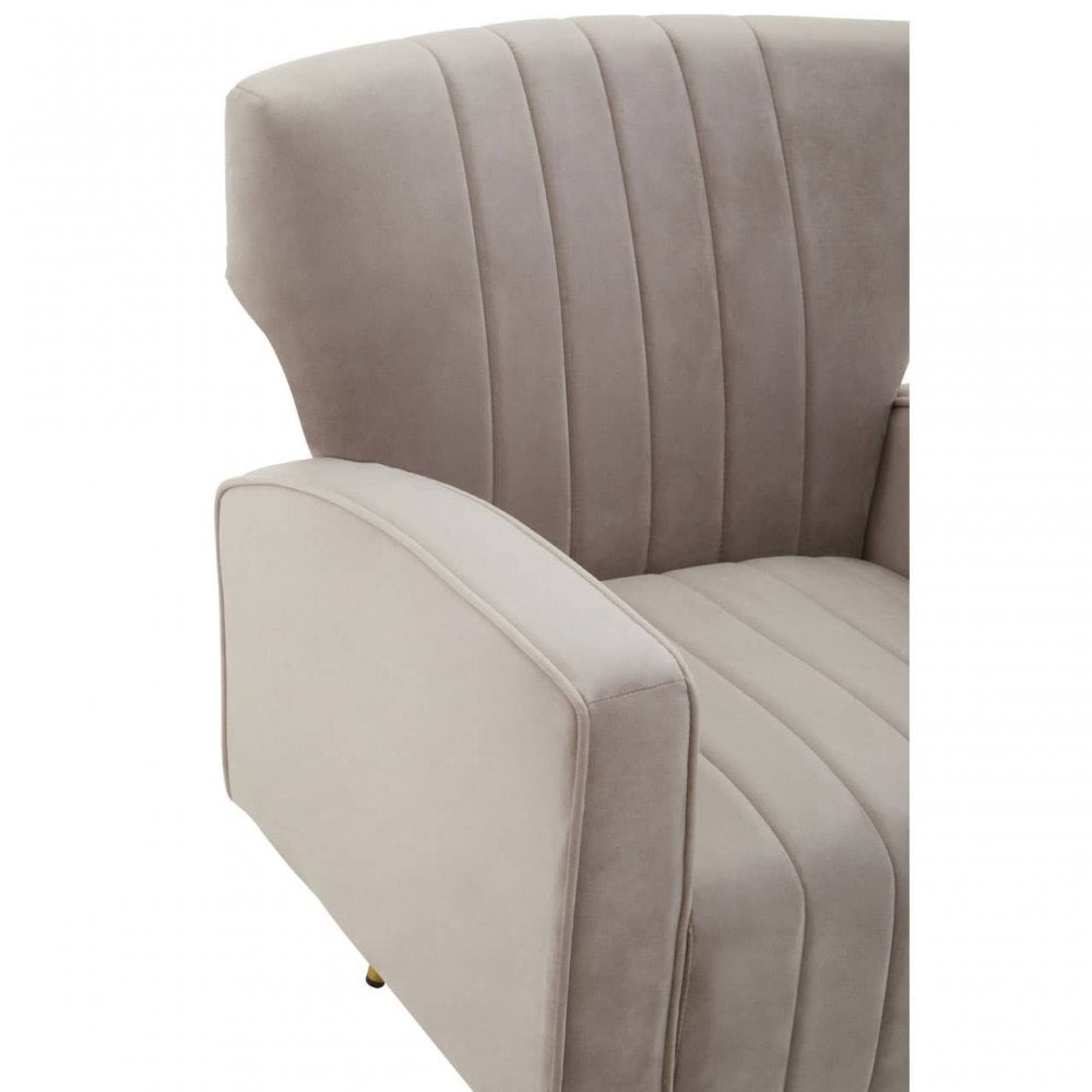 Hayley Mink Velvet Armchair