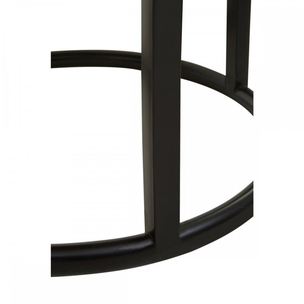 Malang Round Table With Iron Frame