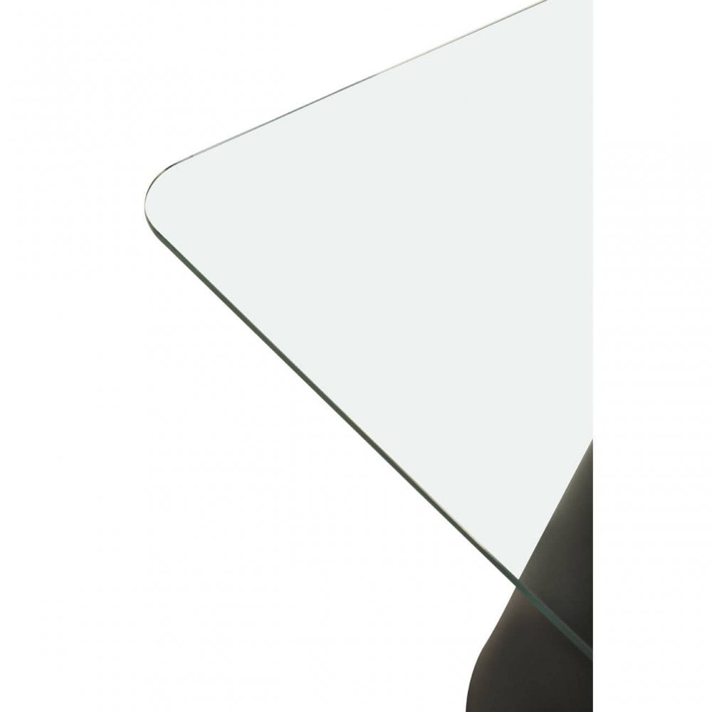 Azalea Square Clear Glass Top Dining Table