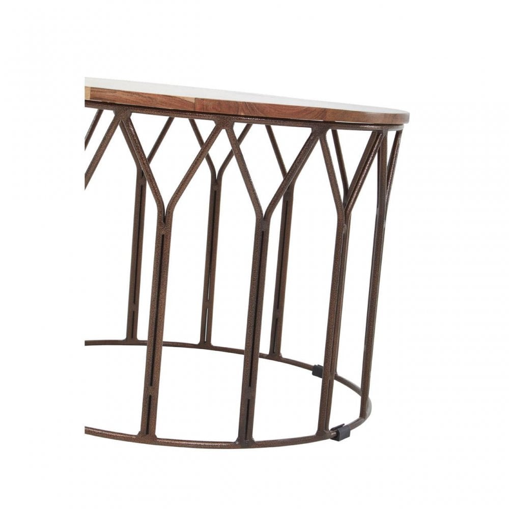 Boho Natural Mango Wood Large Side Table