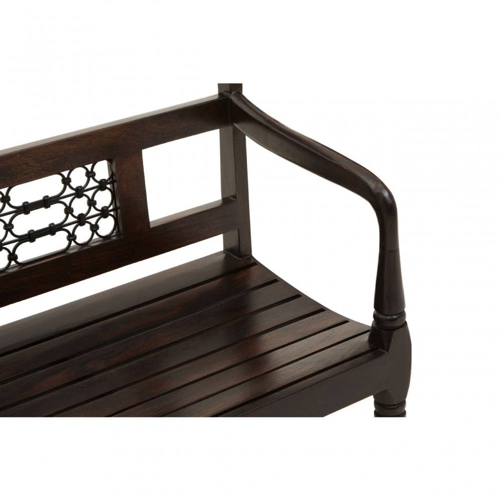 Srina Dark Sheesham Wood Bench