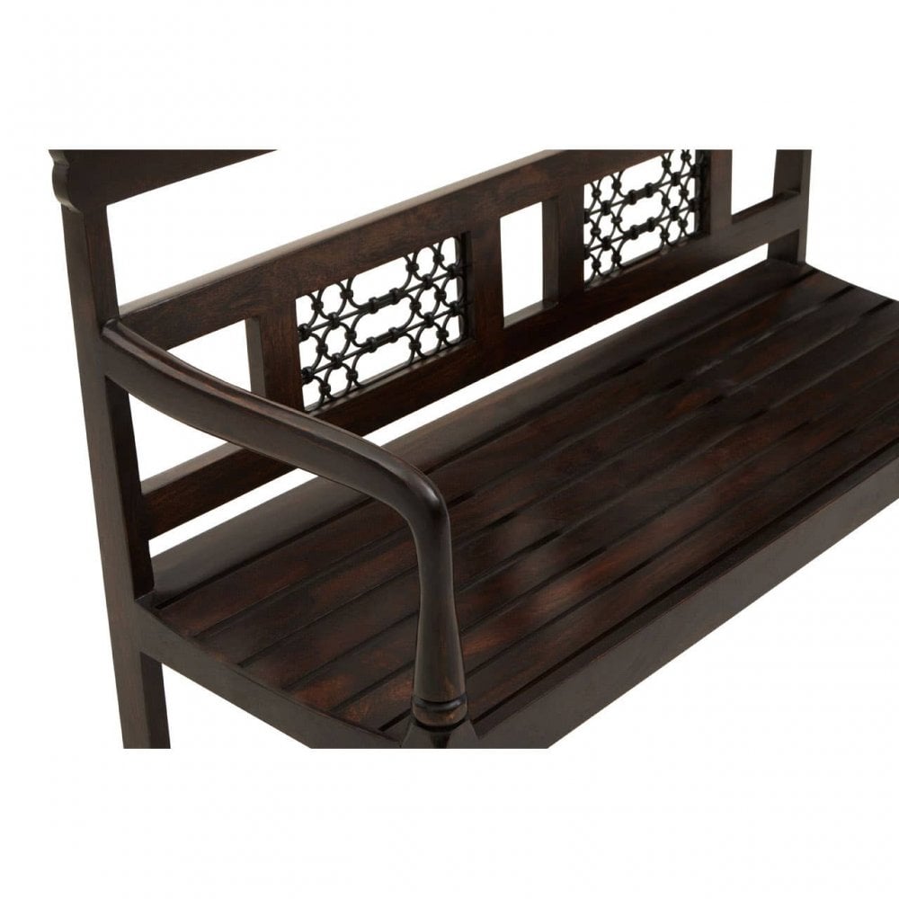 Srina Dark Sheesham Wood Bench