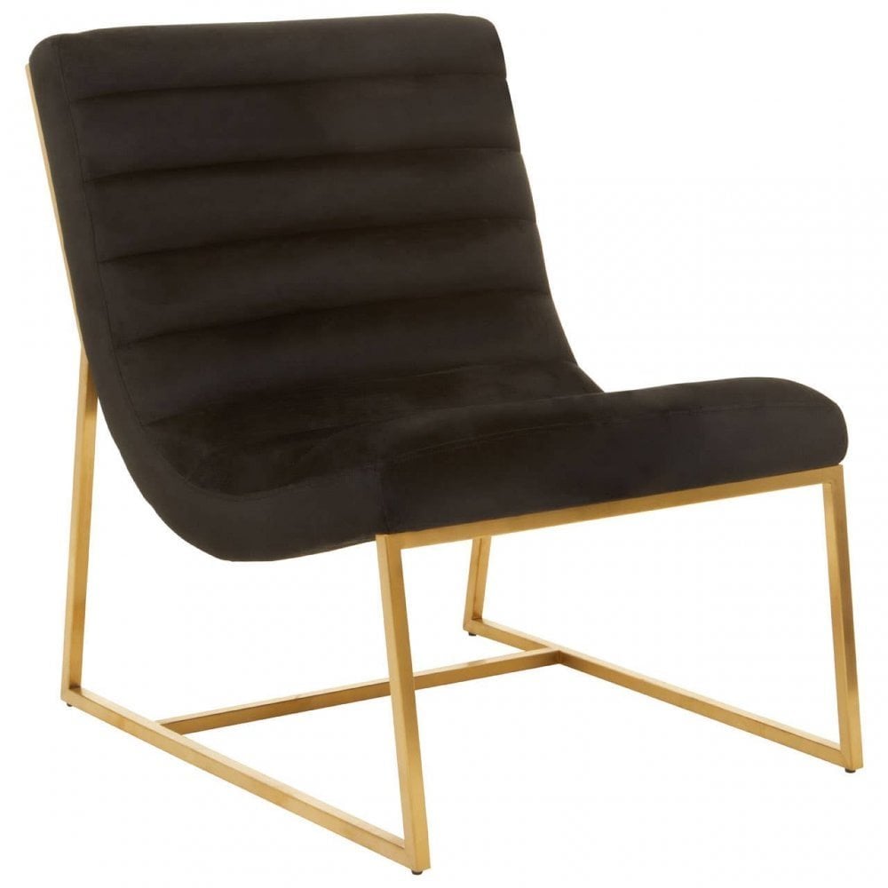Vogue Black Velvet Cocktail Chair