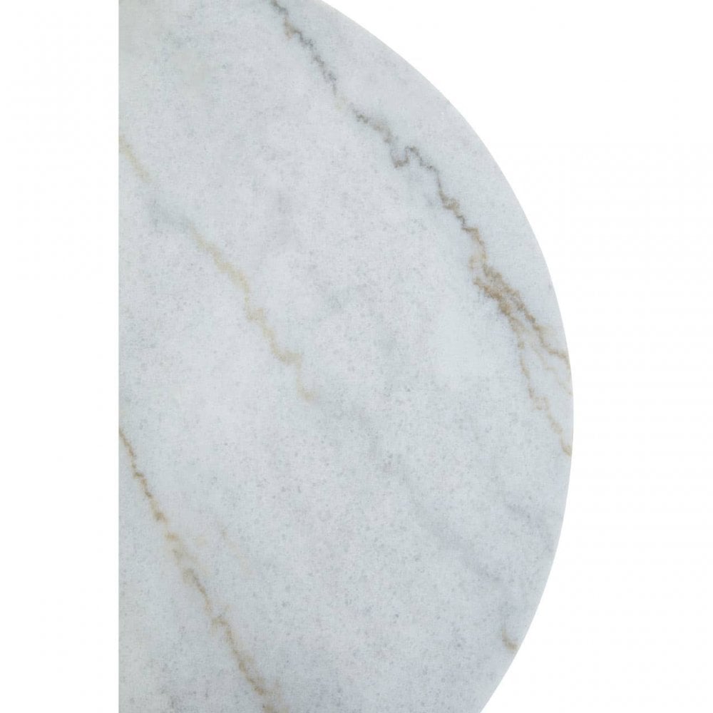 Jodie Set Of Two White Marble And Gold Frame Table