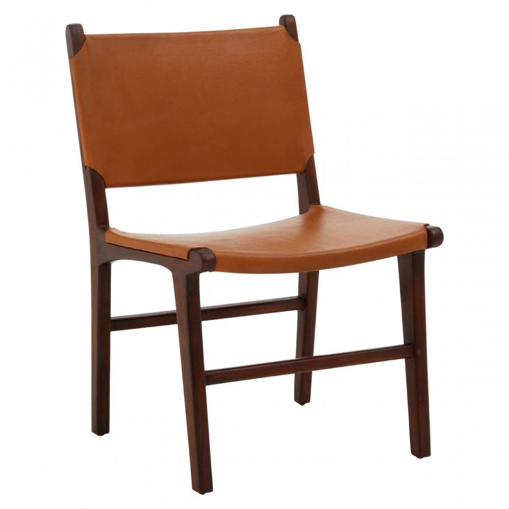 Inca Antique Brown Leather Chair