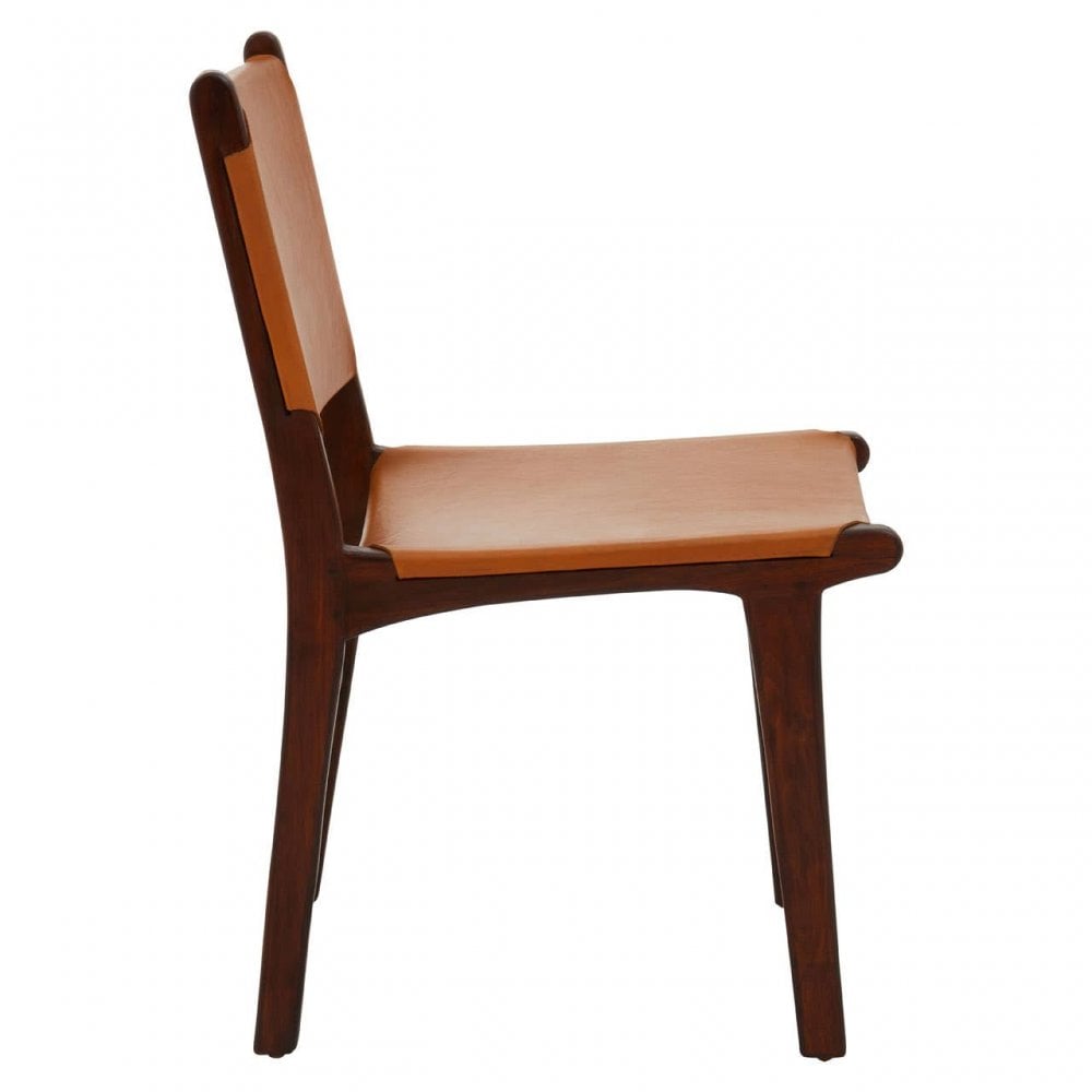 Inca Antique Brown Leather Chair
