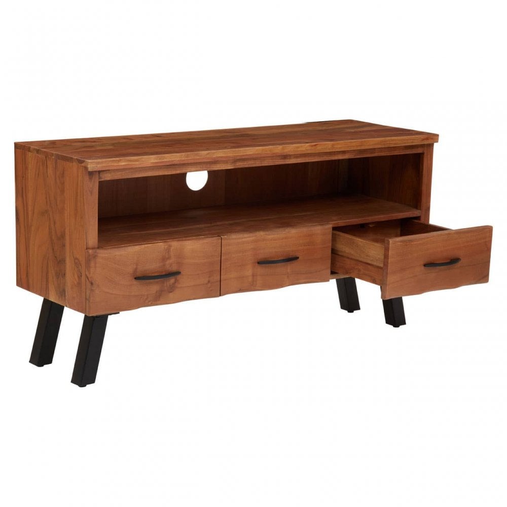 Nashik Three Drawer Acacia Media Unit