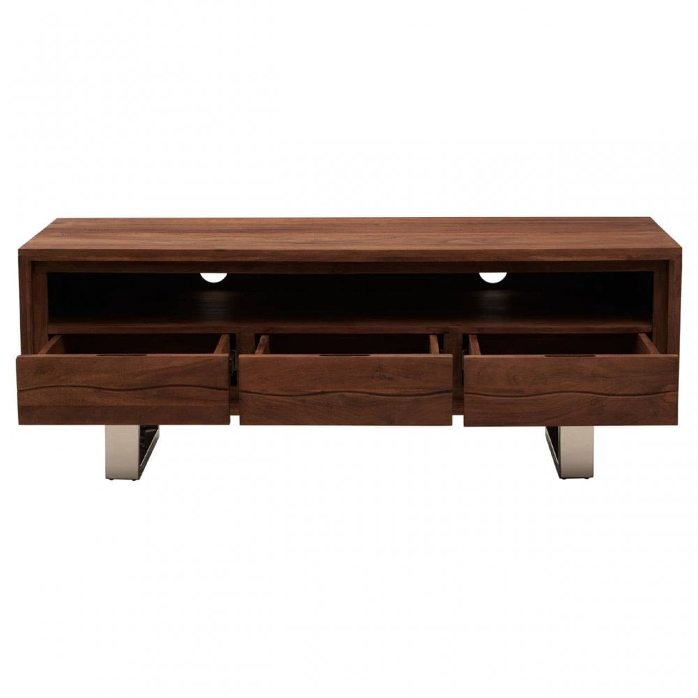 Simla Acacia Three Drawer Media Unit