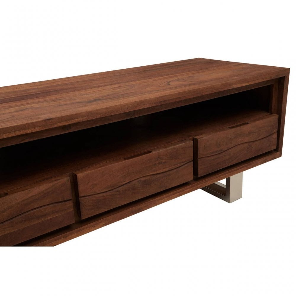 Simla Acacia Three Drawer Media Unit