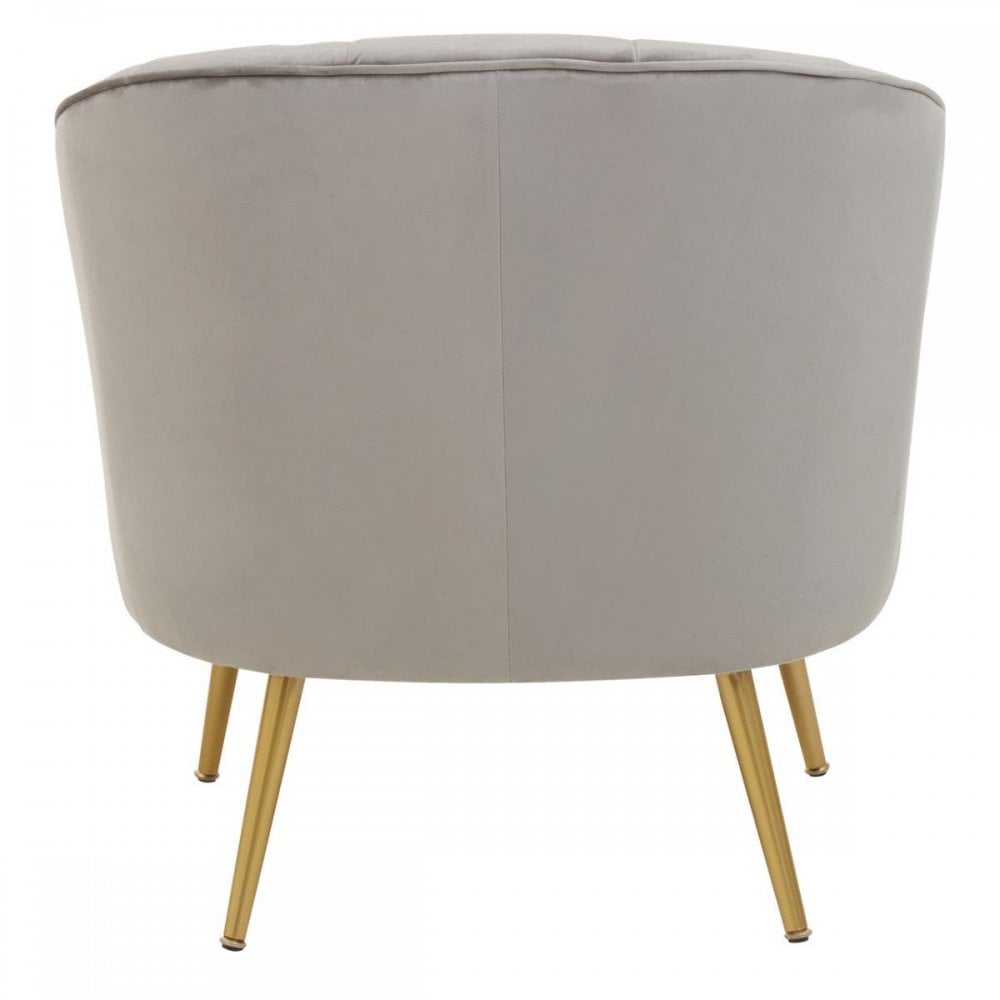 Yolanda Grey Velvet Chair