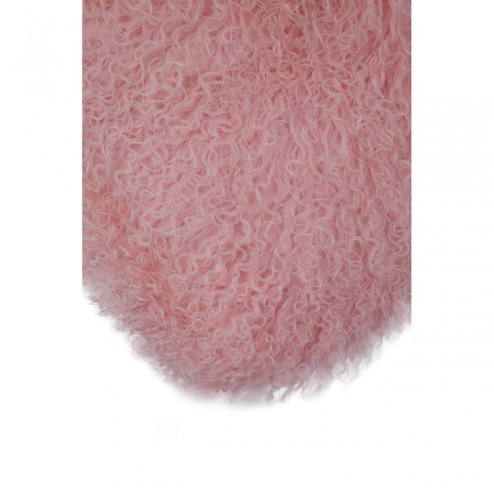 Bosie Large Pink Mongolian Lamb Fur Cushion