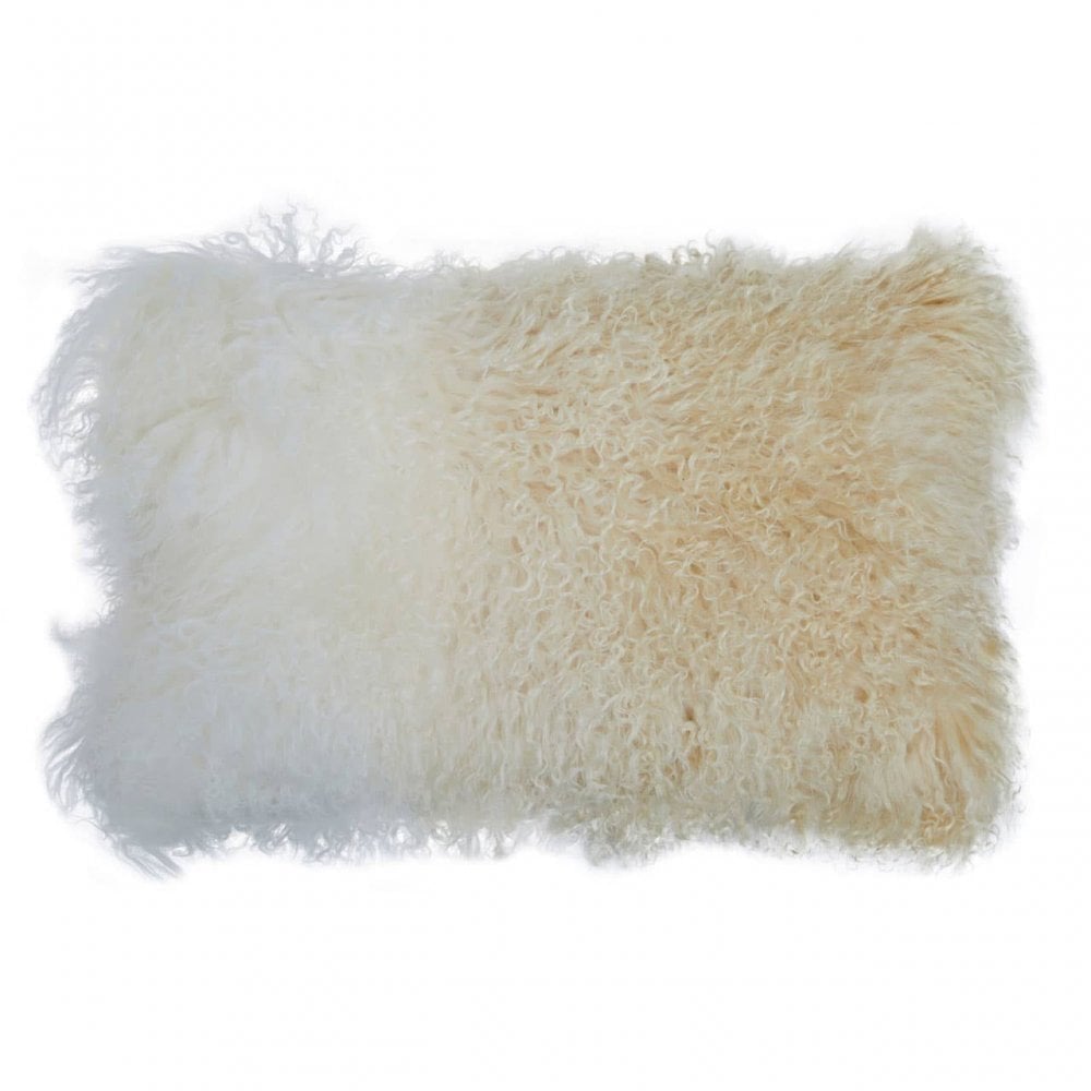 Bosie Large Ombre Mongolian Lamb Fur Cushion