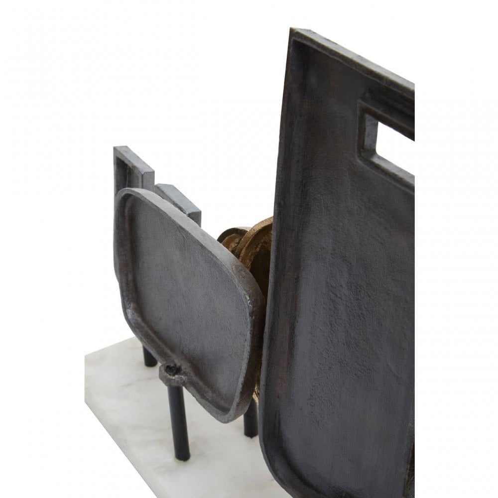 Simbolo Large Assorted Colour Metal Sculpture On Marble Base