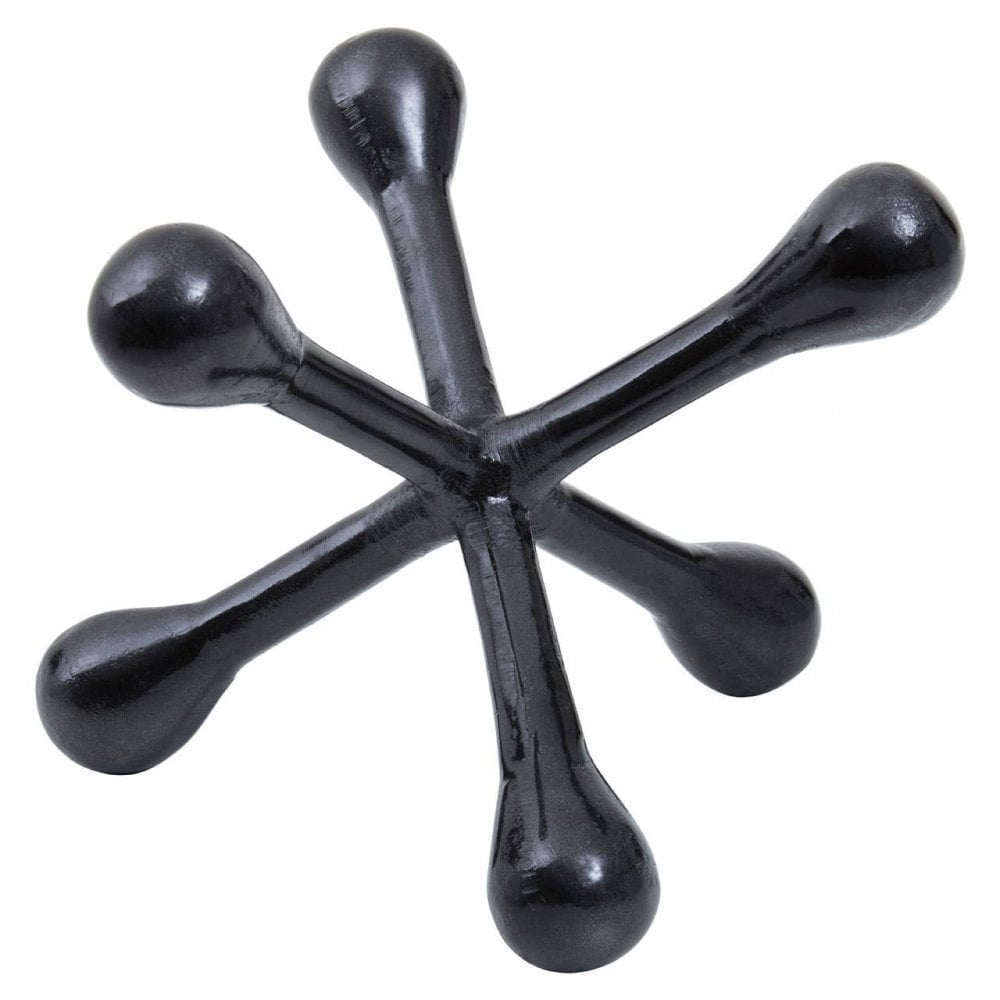 Prato Black Finish Abstract Sculpture