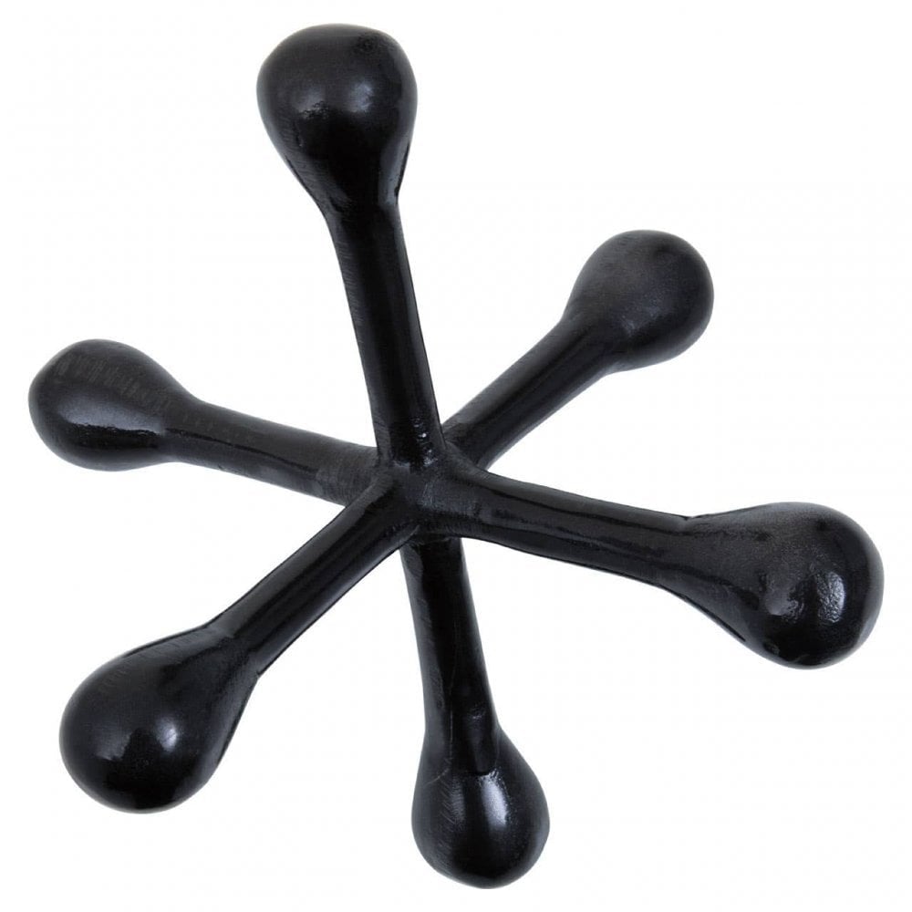 Prato Black Finish Abstract Sculpture
