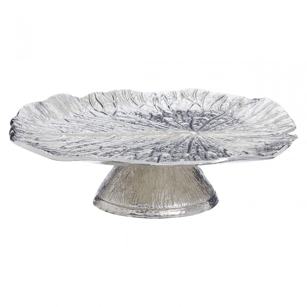 Salma Silver Lotus Leaf Cake Stand