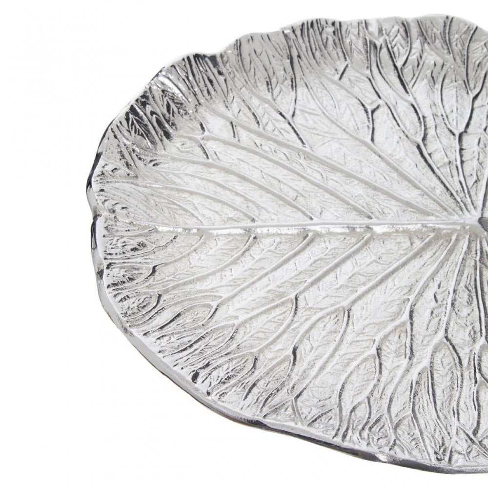 Salma Silver Lotus Leaf Cake Stand