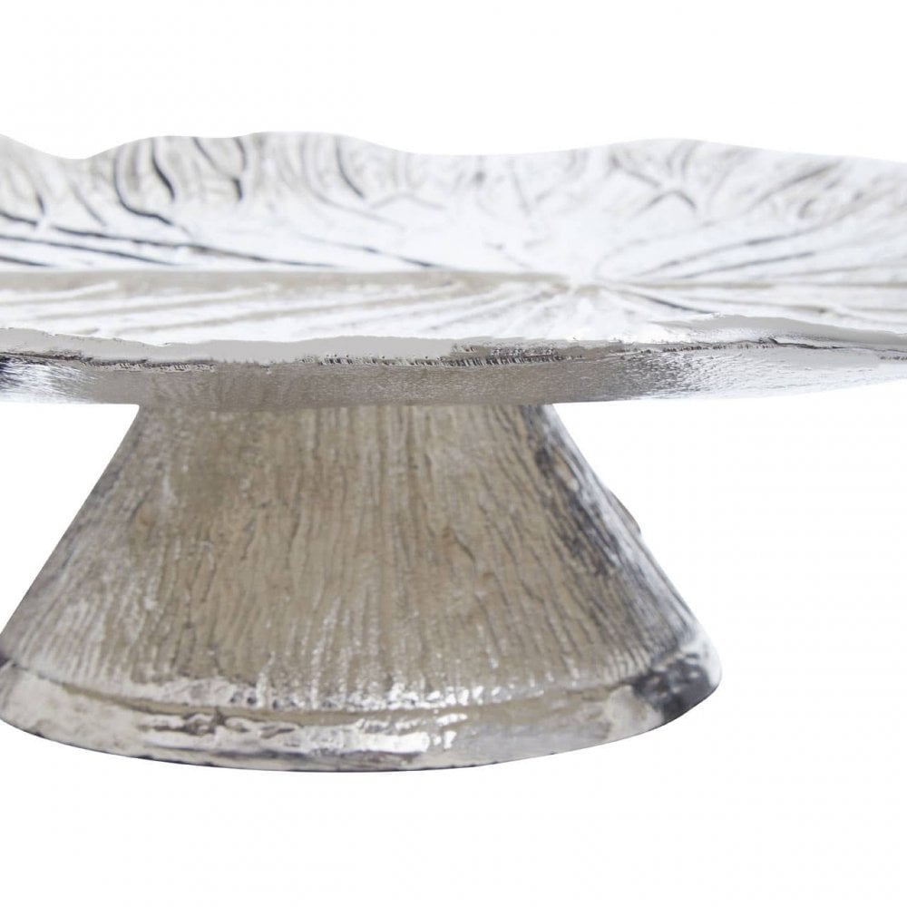 Salma Silver Lotus Leaf Cake Stand