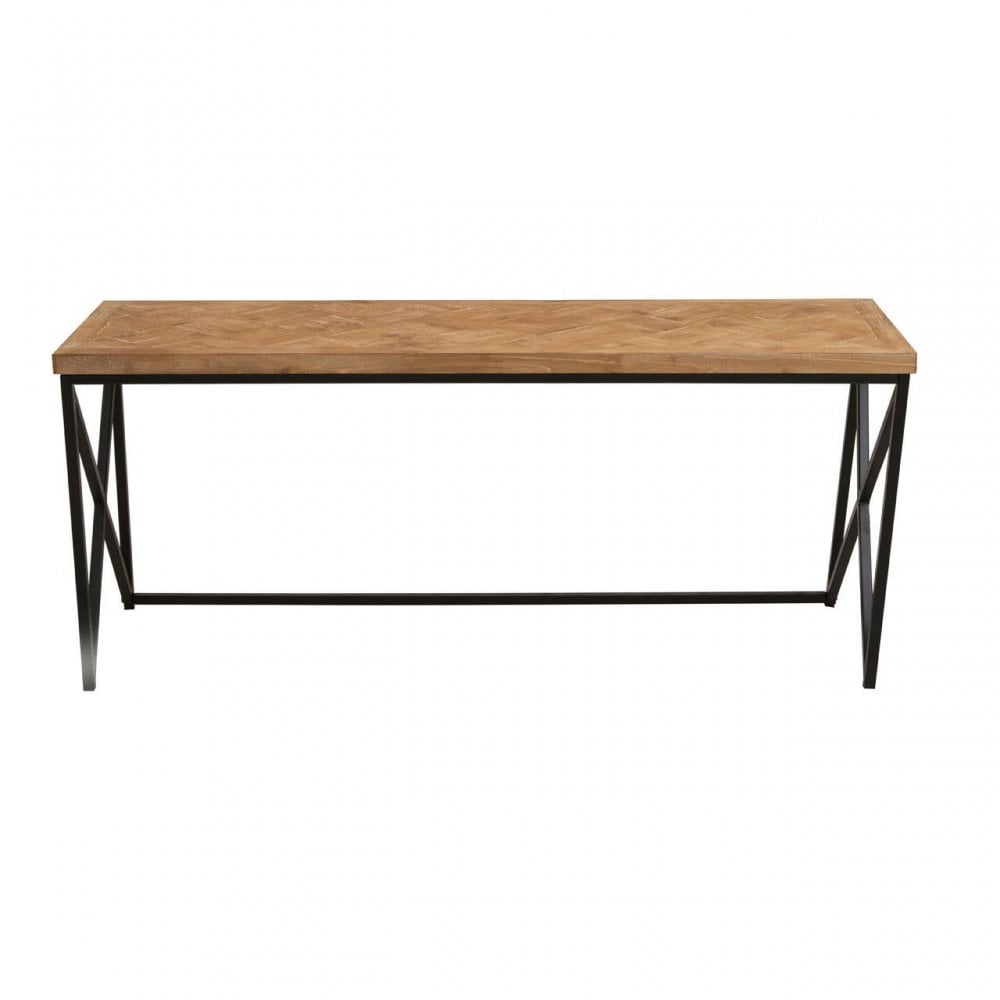 Kickford Coffee Table With Black Iron Frame