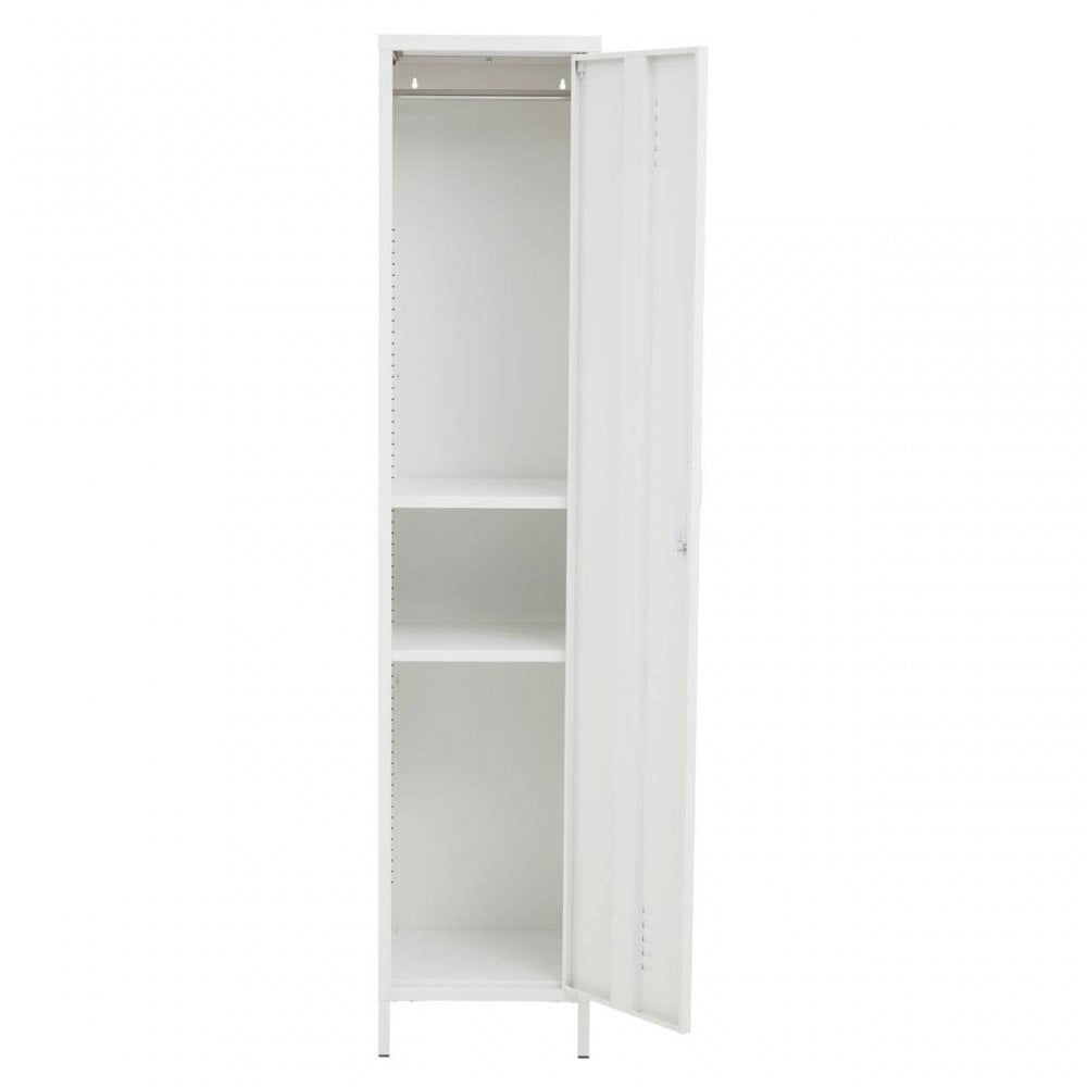 Academy One Door White Metal Locker